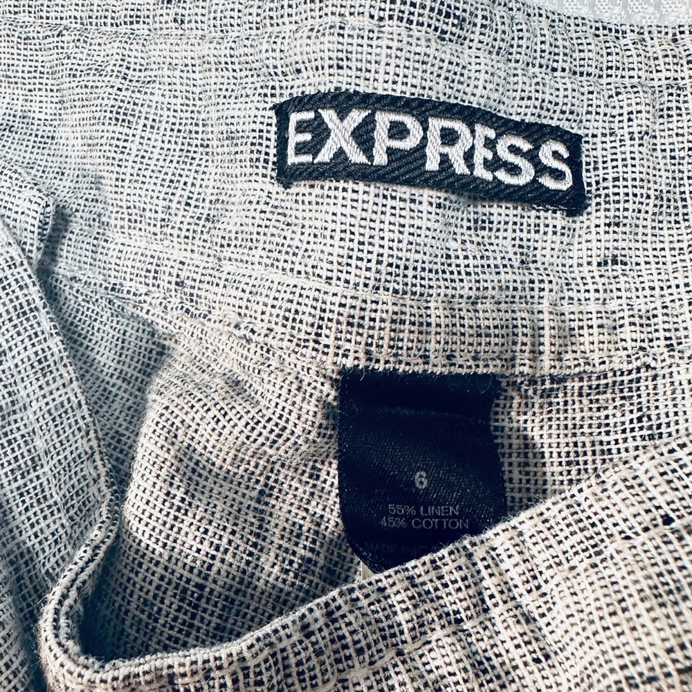 Express Gray High Waist Shorts with Nautical Flair - Picture 8 of 9